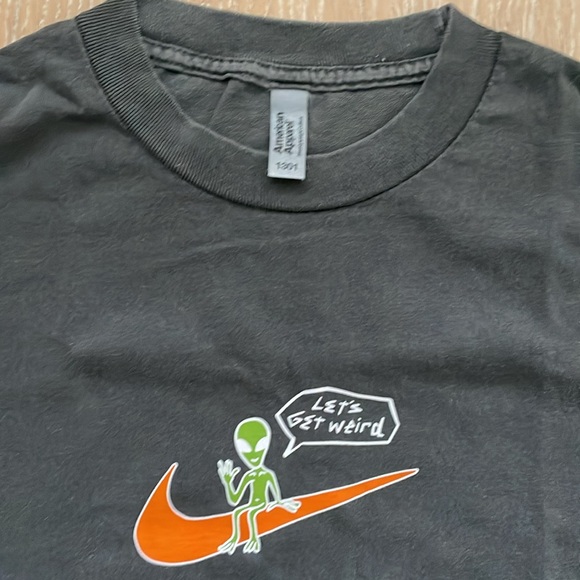 New Nike “Let’s Get Weird” Unisex Gray T-Shirt - Size S - Picture 2 of 5